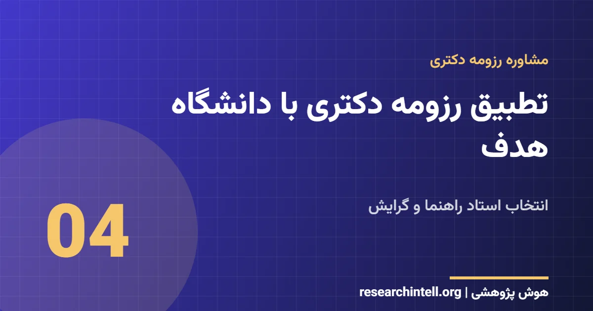 تطبیق رزومه دکتری با دانشگاه هدف